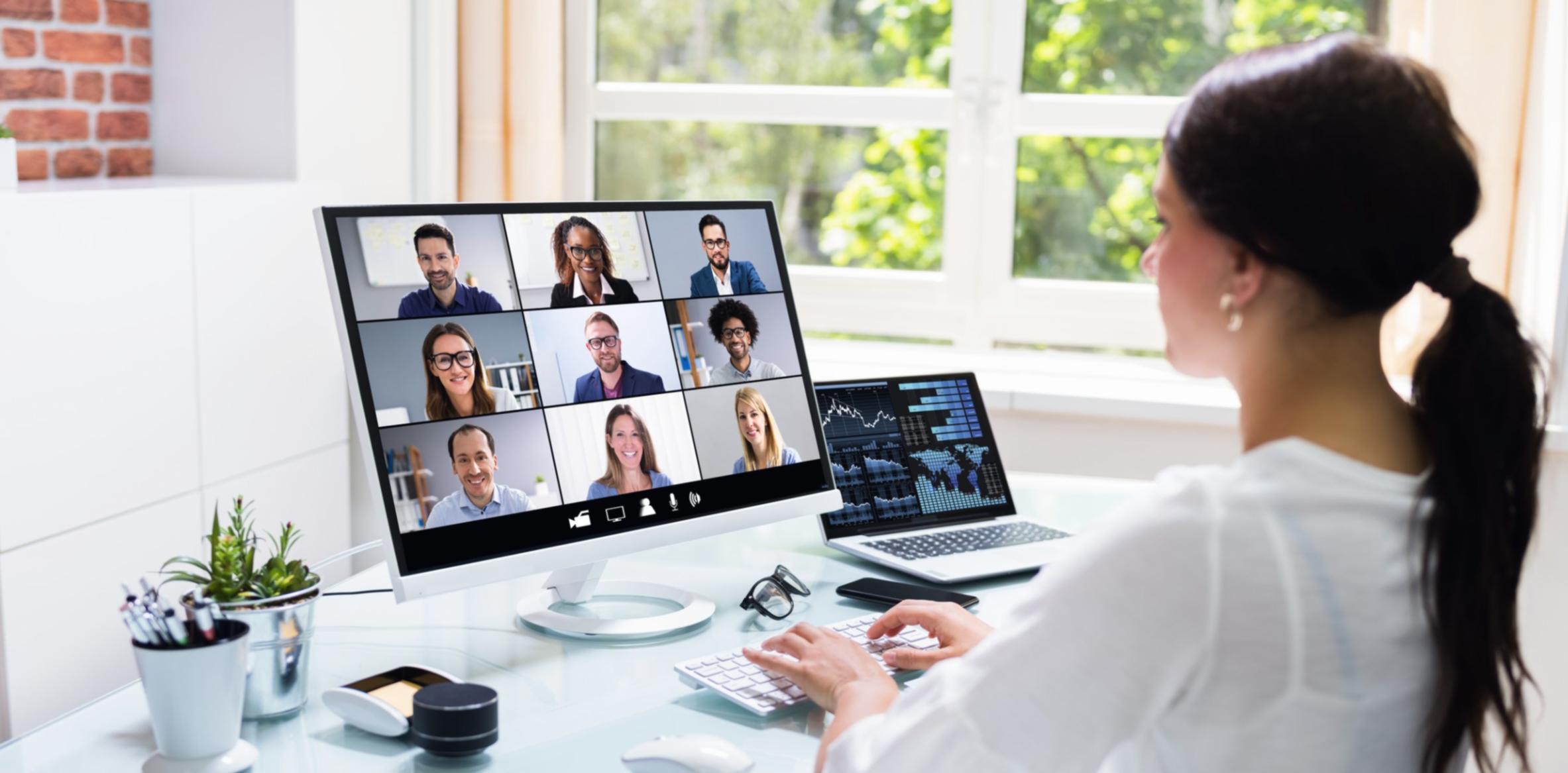 Group of finance professionals collaborating on budget analysis and benchmarking strategies